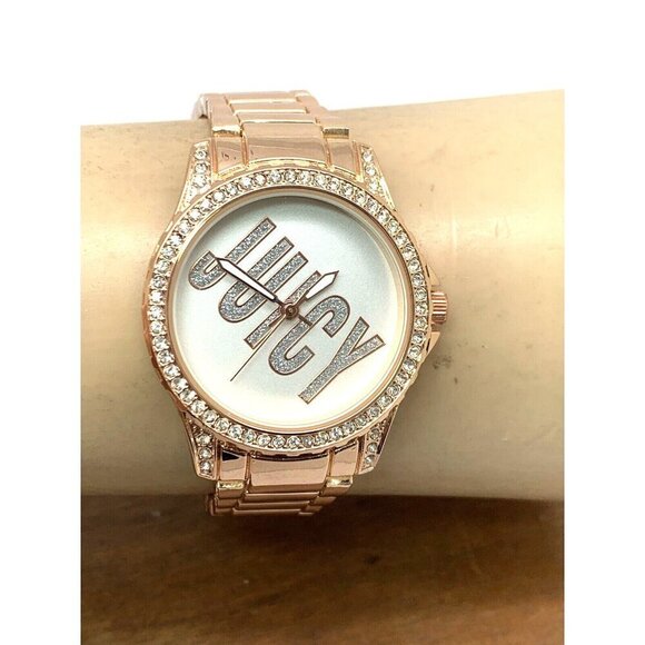 Juicy By Juicy Couture Women\'s Watch JC/5046 Quartz Silver Rose Gold Ste…